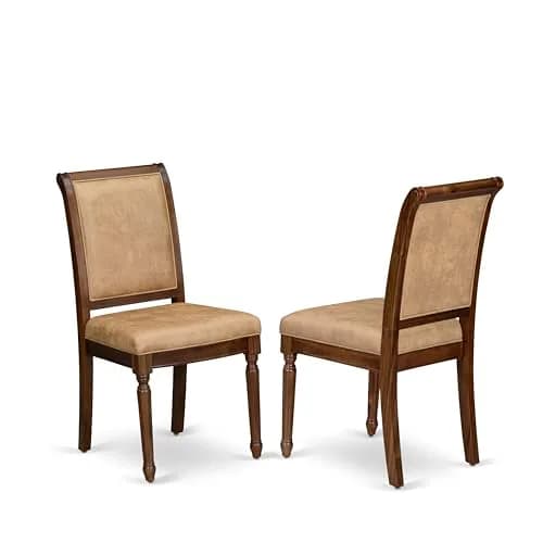 Luxe by East West Furniture CYC-AWA-28 Modern Dining Chairs 19x19.5x39 in Grey Polyester, Set of 2 thumbnail 1