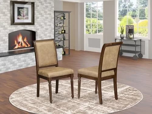 Luxe by East West Furniture CYC-AWA-28 Modern Dining Chairs 19x19.5x39 in Grey Polyester, Set of 2 thumbnail 2