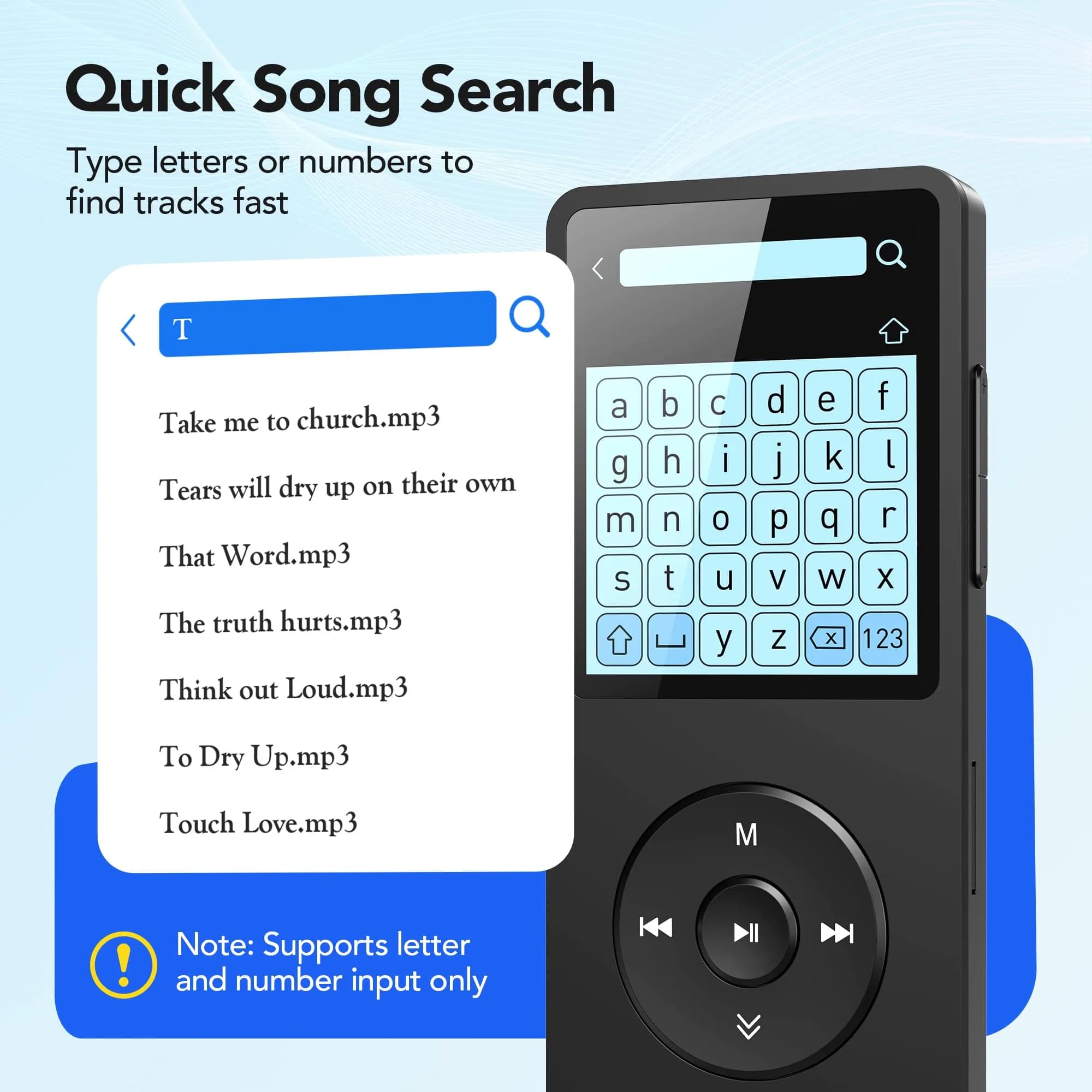 AGPTEK A02PL MP3 Player 64GB | 65 Hours Playback, Black - view 5