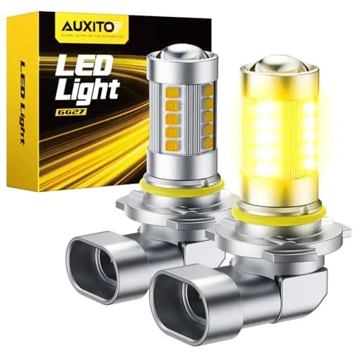 AUXITO 9145 9140 H10 LED Fog Light Bulbs, 3000K Amber Yellow CSP, 2 Pack | True 1:1 OEM Size, 360° Illumination thumbnail 1
