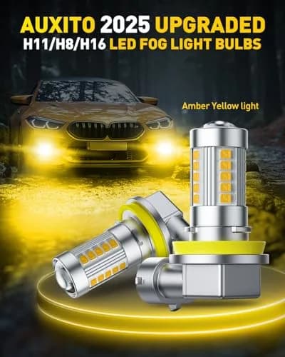 AUXITO Upgraded H11/H8 LED Fog Light Bulbs 3000K Amber Yellow 1:1 Mini Size Pack of 2 | Enhanced Visibility for Indian Roads thumbnail 8