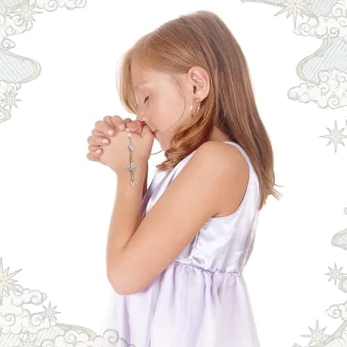 DERAKUS Rosary Beads Catholic for Women Pearls Pink | Portable Religious Prayer Accessory thumbnail 5