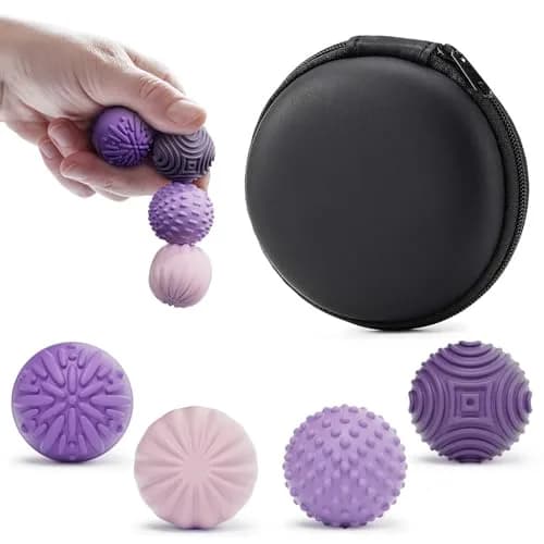 luckdoor Silicone Magnetic Balls Fidget Toys for Adults & Teens | Stress Relief Sensory Gadgets, 4PCS, Compact, Unisex thumbnail 1