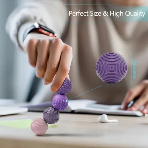 luckdoor Silicone Magnetic Balls Fidget Toys for Adults & Teens | Stress Relief Sensory Gadgets, 4PCS, Compact, Unisex thumbnail 5