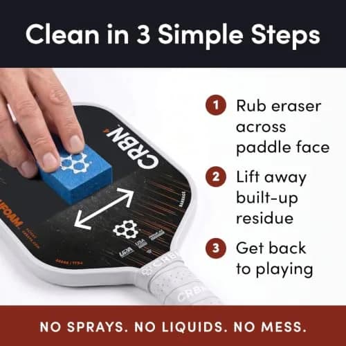 CRBN Pickleball Paddle Eraser, Patent Pending (Green, 1-Pack) | Cleans Carbon Fiber Paddles thumbnail 6