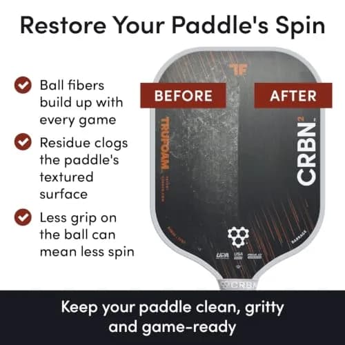 CRBN Pickleball Paddle Eraser, Patent Pending (Green, 1-Pack) | Cleans Carbon Fiber Paddles thumbnail 2