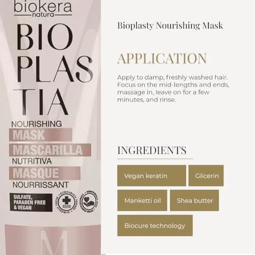 SALERM Nourishing Hair Mask 200 ml | Vegan Keratin & Manketti Oil for Stronger, Elastic Hair thumbnail 4