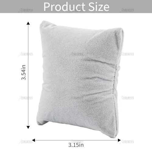 AUEAR Grey Velvet Watch Pillows 10 Pack | Jewelry Display Pillow for Gift Box thumbnail 2