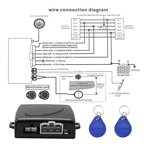 laffoonparts Smart RFID Push Engine Start Button Kit & Keyless Entry System | One Touch Car Start & Anti-Theft (70-120 chars) thumbnail 4
