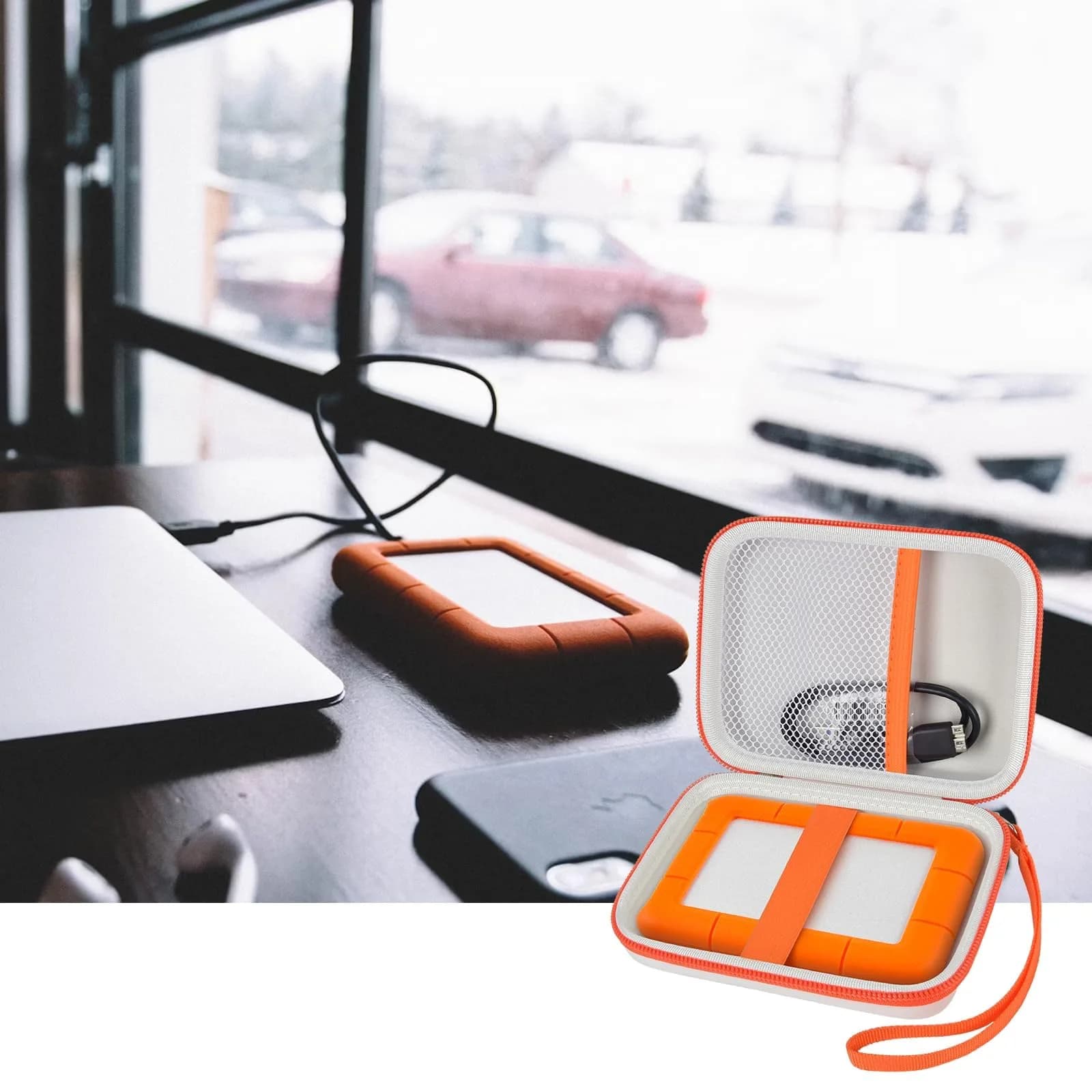 ALKOO Case for LaCie Rugged Mini 1TB-5TB External Hard Drive | Protects Drive & Accessories thumbnail 8
