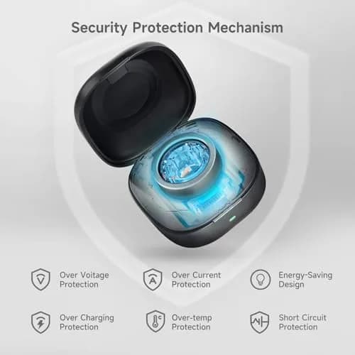 Vodi Mosa Wireless Charger Case for Oura Ring Gen3 Size 7 | Portable Travel Charging Box thumbnail 5