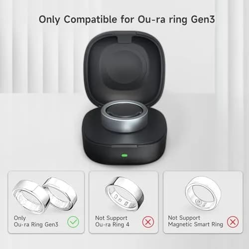 Vodi Mosa Wireless Charger Case for Oura Ring Gen3 Size 7 | Portable Travel Charging Box thumbnail 2