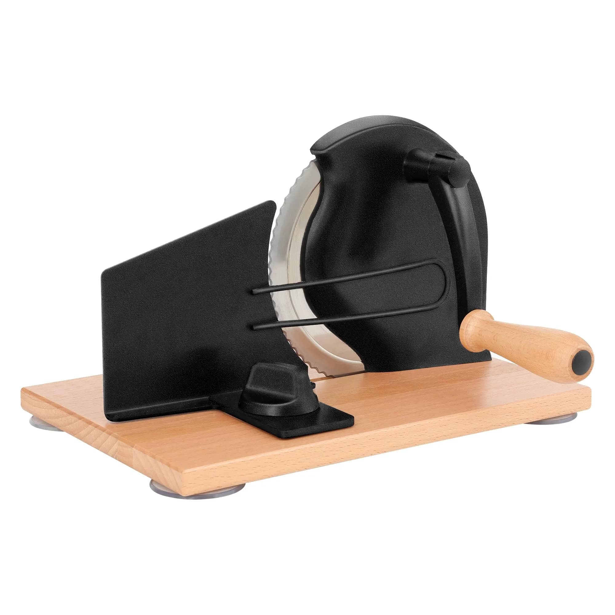 CAWIU Sourdough Bread Slicer, Manual Bread Cutter with Hand Crank, Black | Adjustable Thickness 23mm (0.9 inch) - main product image