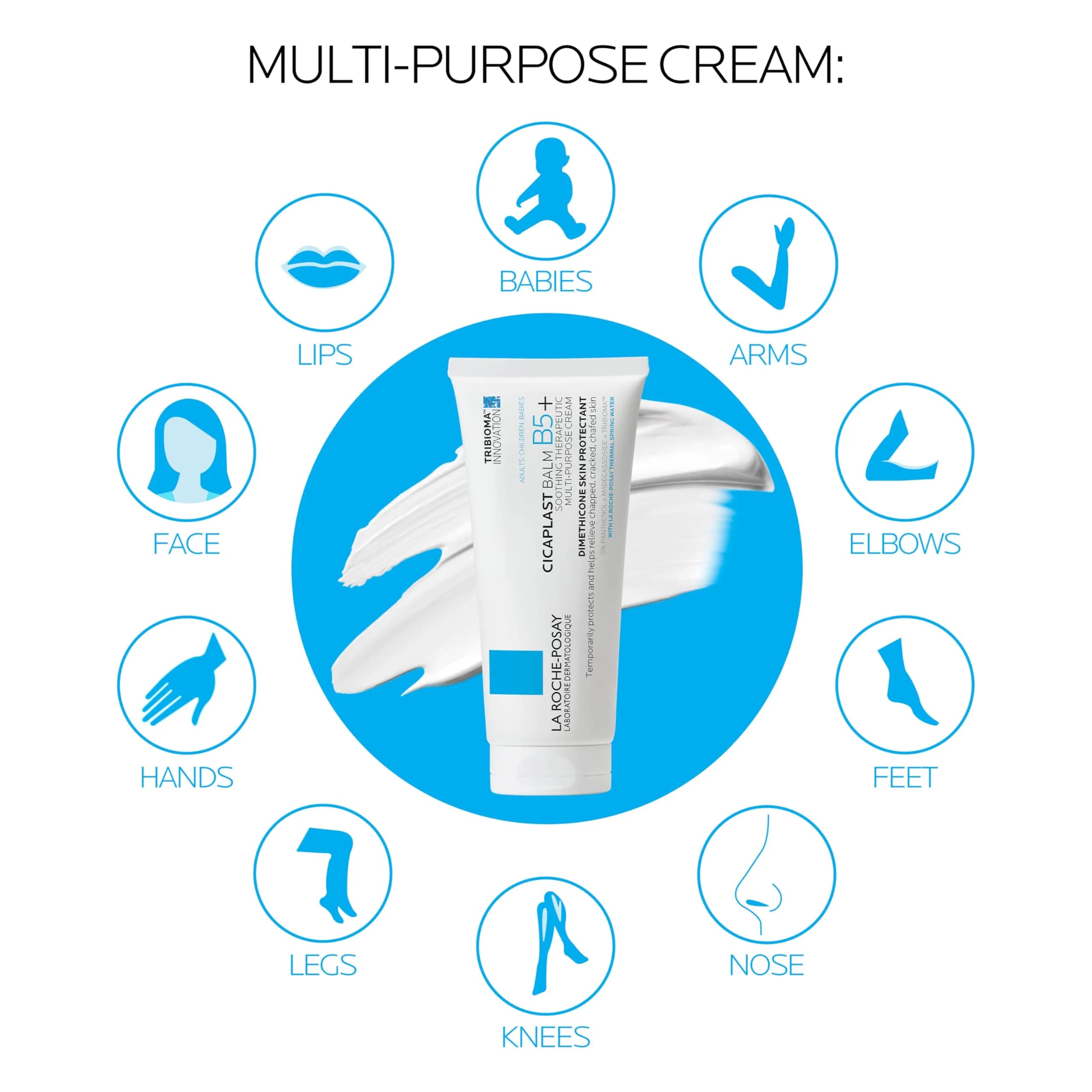 La Roche-Posay Cicaplast Balm B5 Skin Barrier Repair Cream, 100ml | Multi-Purpose Healing Ointment for Dry, Irritated Skin - view 2