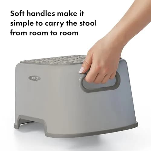 OXO Tot Step Stool, Drizzle | 7-inch Non-Slip Kids' Stool for Bathroom & Kitchen thumbnail 2