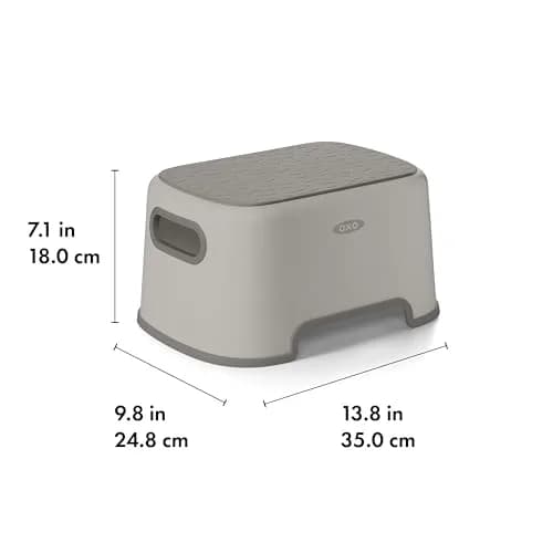 OXO Tot Step Stool, Drizzle | 7-inch Non-Slip Kids' Stool for Bathroom & Kitchen thumbnail 3