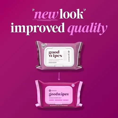 goodwipes Flushable Wipes Rose Scent 50 Count (Pack of 6) | Septic Safe & Biodegradable Wet Wipes for Adults thumbnail 5