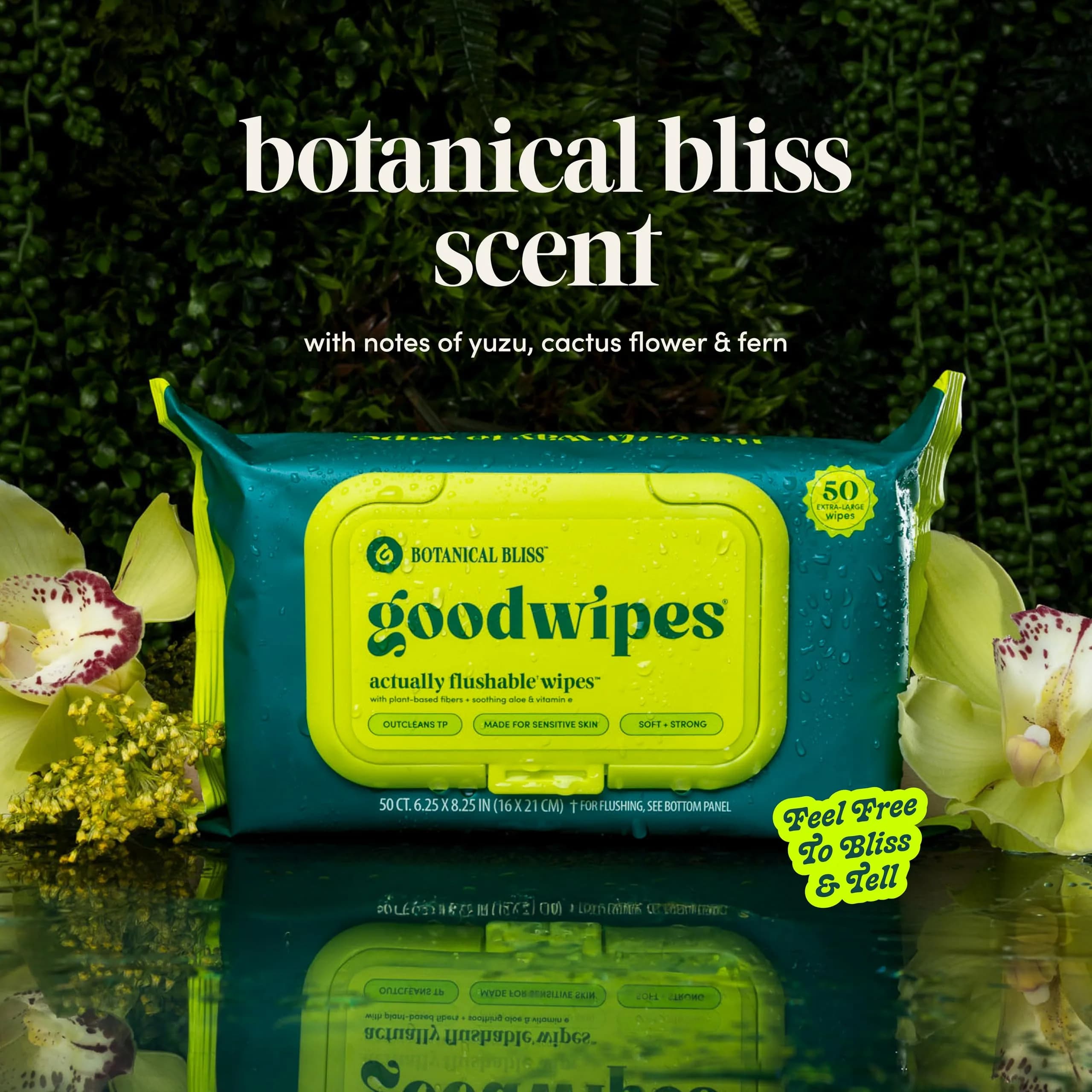 goodwipes Flushable Butt Wipes XL Botanical Bliss Shea Coco, 300 Count (6x50) | Sewer & Septic Safe - view 8