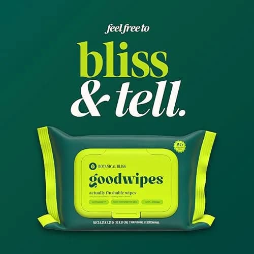 goodwipes Flushable Wipes Botanical Bliss 153 Count (3 Pack + 3 Singles) | Septic Safe & Plant-Based thumbnail 7