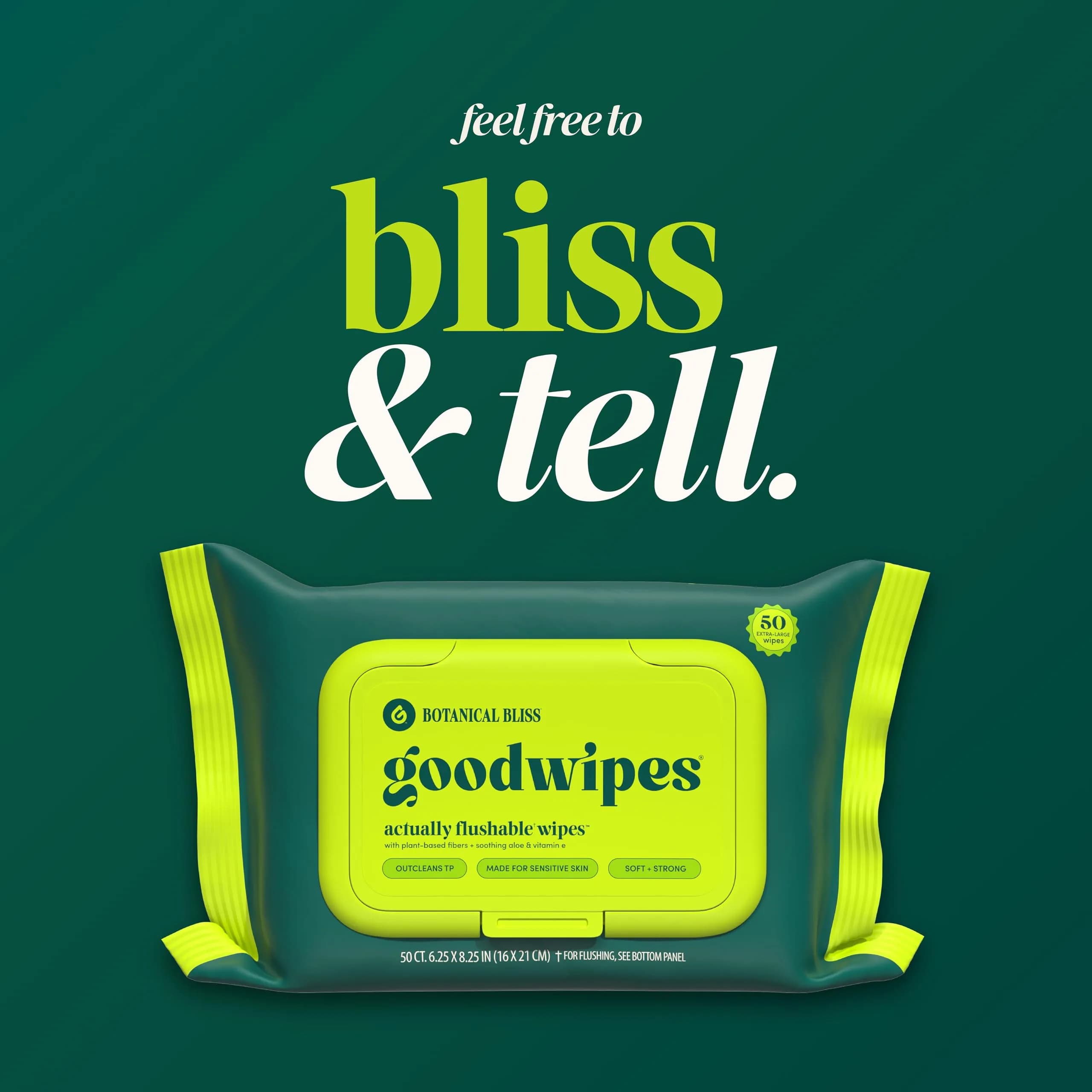 goodwipes Flushable Wipes Botanical Bliss Wet Wipes for Adults, 153 Count | pH Balanced & Extra Large - view 7