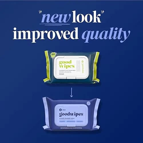 goodwipes Flushable Wipes Cedar XL 418 Count (8 Pack + 1 Travel Pack) | Septic Safe & Sensitive Skin Friendly thumbnail 5