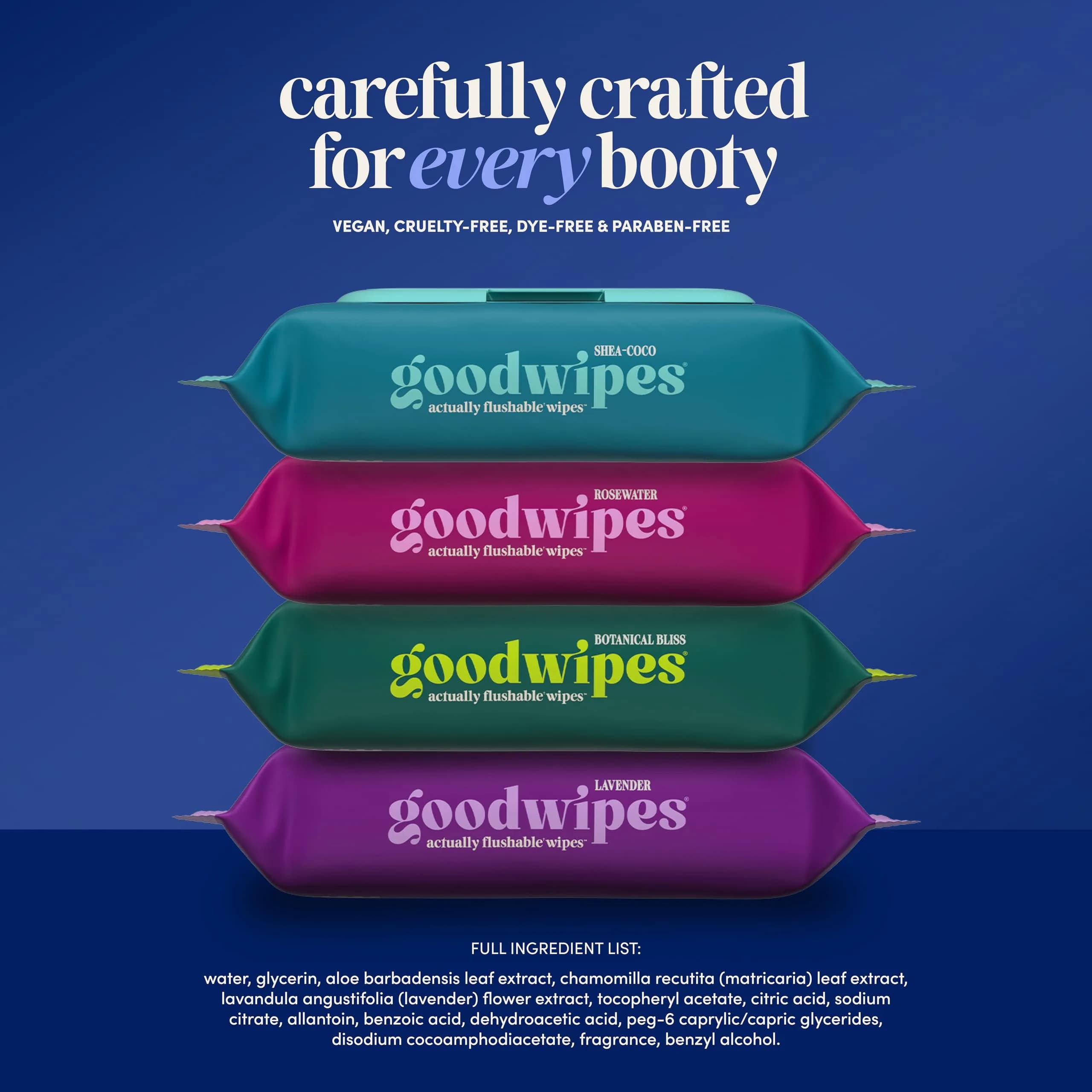goodwipes Flushable Wet Wipes for Adults, Cedar Scent, pH Balanced & Extra Large - 50 Count (Pack of 8) - view 6