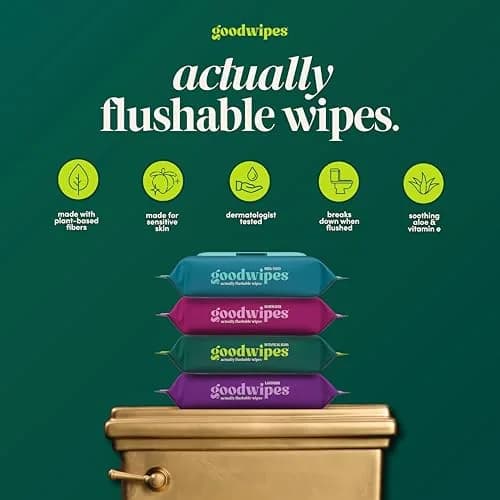goodwipes Flushable Wipes Botanical Bliss 300 Count (6 Pack, 50 Count Each) | Septic Safe & Sewer Safe thumbnail 2