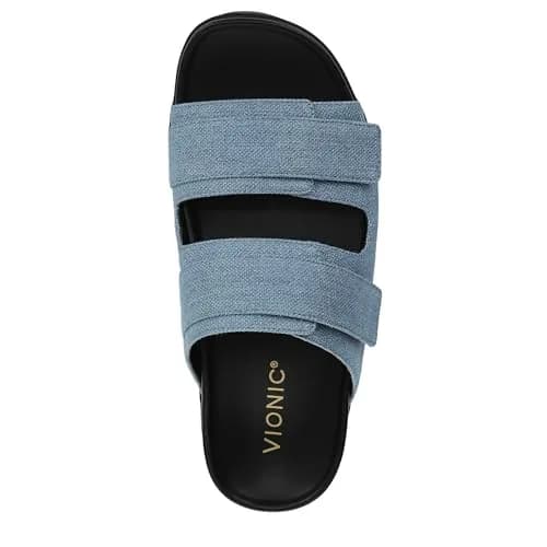 Vionic Riviera Slide Sandals Medium Denim Fabric Women's US 11 (2.27 kg / 5 lb) | APMA Accepted Arch Support thumbnail 7