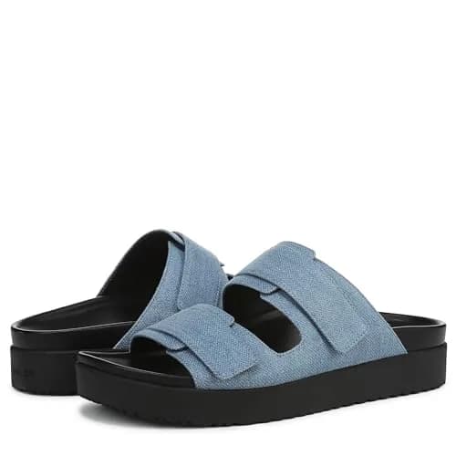 Vionic Riviera Slide Sandals Medium Denim Fabric Women's US 11 (2.27 kg / 5 lb) | APMA Accepted Arch Support thumbnail 8
