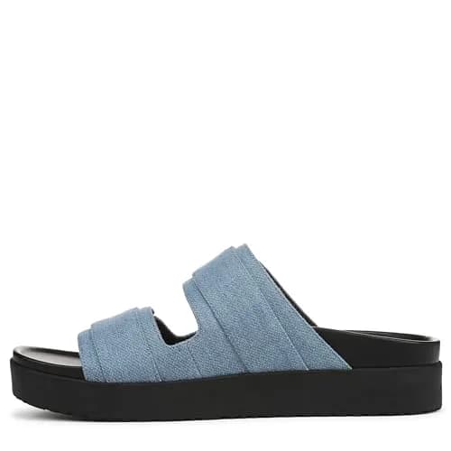 Vionic Riviera Slide Sandals Medium Denim Fabric Women's US 11 (2.27 kg / 5 lb) | APMA Accepted Arch Support thumbnail 2