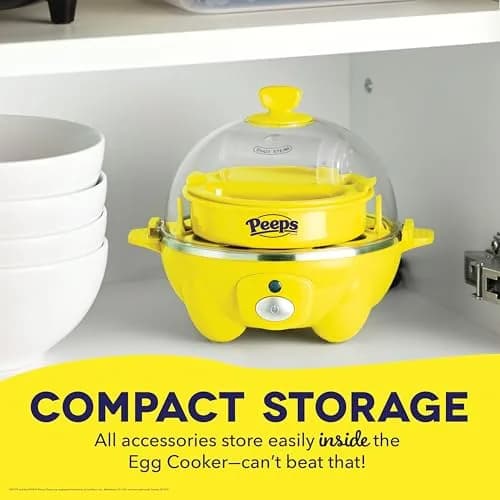 DASH PEEPS & Dash Rapid Egg Cooker Yellow | Multi-egg Boiling & Poaching Machine thumbnail 5