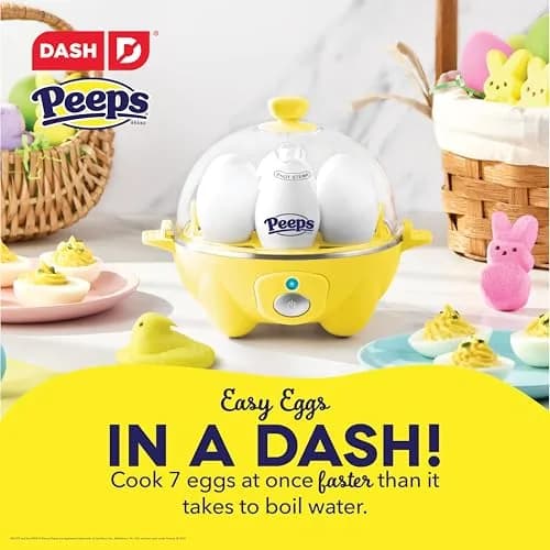 DASH PEEPS & Dash Rapid Egg Cooker Yellow | Multi-egg Boiling & Poaching Machine thumbnail 2