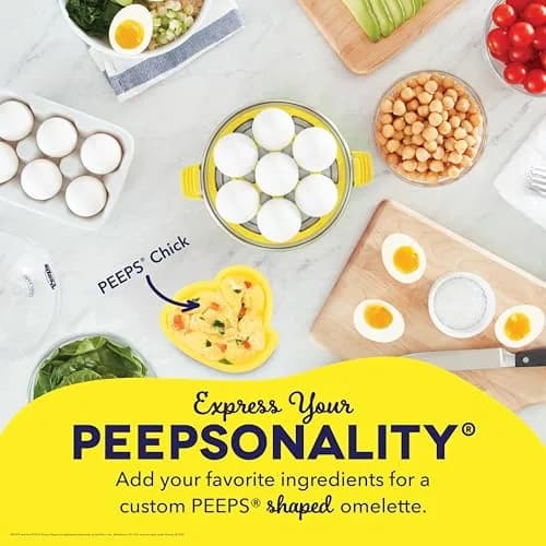 DASH PEEPS & Dash Rapid Egg Cooker Yellow | Multi-egg Boiling & Poaching Machine thumbnail 3