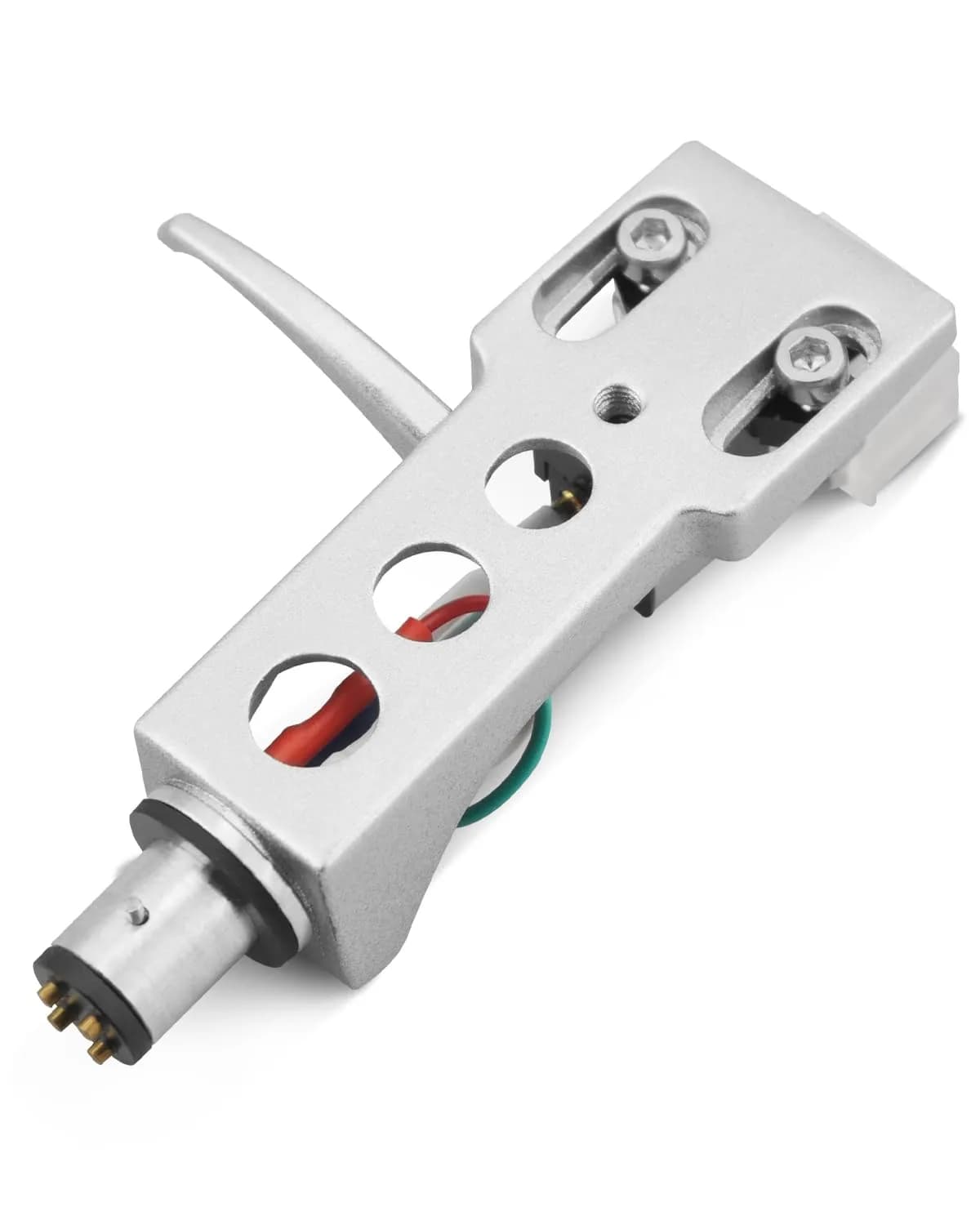Wujexuhe Silver Headshell for Pioneer Turntables | High-Quality Magnetic Cartridge Stylus (13mm Fixing Hole) - main product image