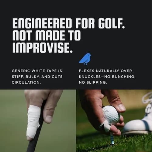 BirdieWrap Golf Sports Tape Wrap, 4-Way Stretch Athletic Tape for Hands and Fingers, Waterproof, Pre-Cut 110 Golf Finger Tape Strips thumbnail 5