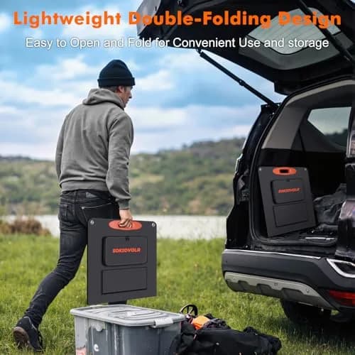 SOKIOVOLA N-Type 16BB 100W Portable Solar Panel 18V Mono ETFE Foldable Solar Panel | 25% High Efficiency IP68 Waterproof for Camping Outdoor RV Blackout thumbnail 5