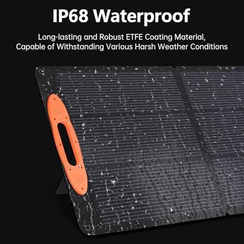SOKIOVOLA N-Type 16BB 100W Portable Solar Panel 18V Mono ETFE Foldable Solar Panel | 25% High Efficiency IP68 Waterproof for Camping Outdoor RV Blackout thumbnail 6