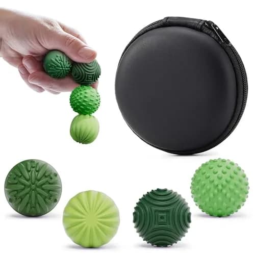 luckdoor Silicone Magnetic Balls Fidget Toys for Adults & Teens | Stress Relief Sensory Gadgets, 4PCS, Non-Toxic, Office Desk Toy, Stocking Stuffers thumbnail 1