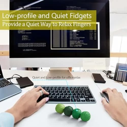 luckdoor Silicone Magnetic Balls Fidget Toys for Adults & Teens | Stress Relief Sensory Gadgets, 4PCS, Non-Toxic, Office Desk Toy, Stocking Stuffers thumbnail 7