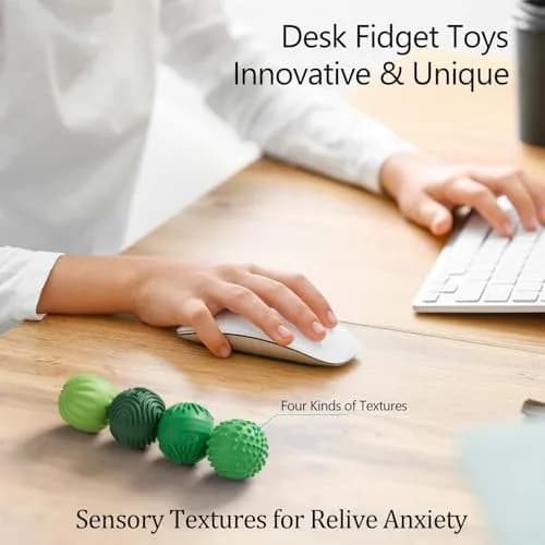 luckdoor Silicone Magnetic Balls Fidget Toys for Adults & Teens | Stress Relief Sensory Gadgets, 4PCS, Non-Toxic, Office Desk Toy, Stocking Stuffers thumbnail 3
