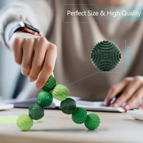 luckdoor Silicone Magnetic Balls Fidget Toys for Adults & Teens | 8PCS, Stress Relief Sensory Gadgets, Compact, Non-Toxic thumbnail 5