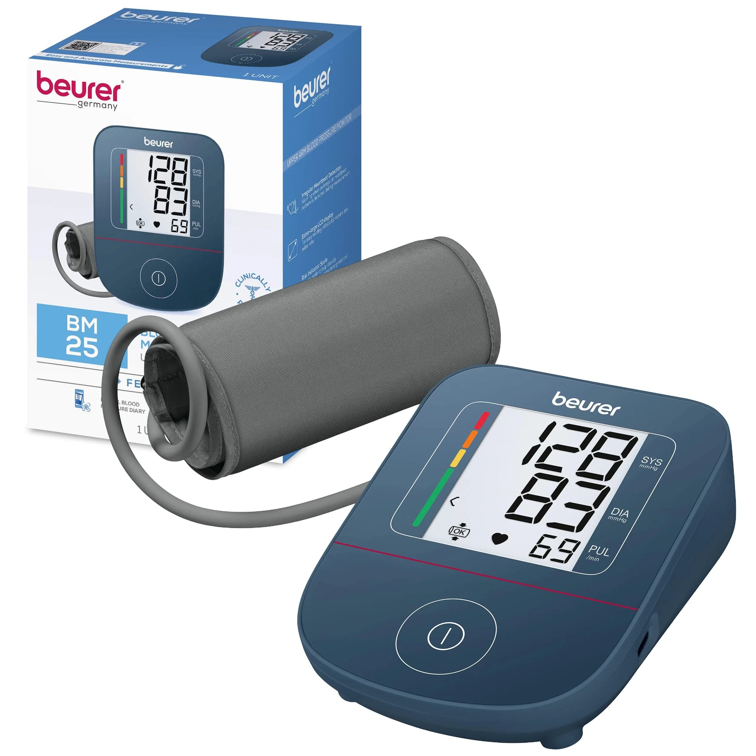 Beurer BM25 Upper Arm Blood Pressure Monitor with Arrhythmia Detection & App Tracking | 22 cm - 42 cm Cuff - main product image