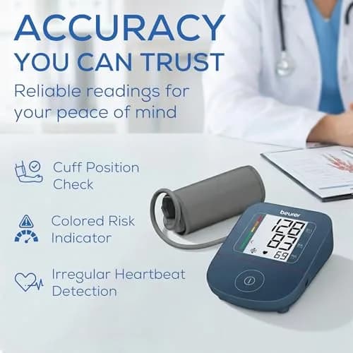 Beurer BM25 Upper Arm Blood Pressure Monitor with Arrhythmia Detection & App Tracking | 22 cm - 42 cm Cuff thumbnail 2