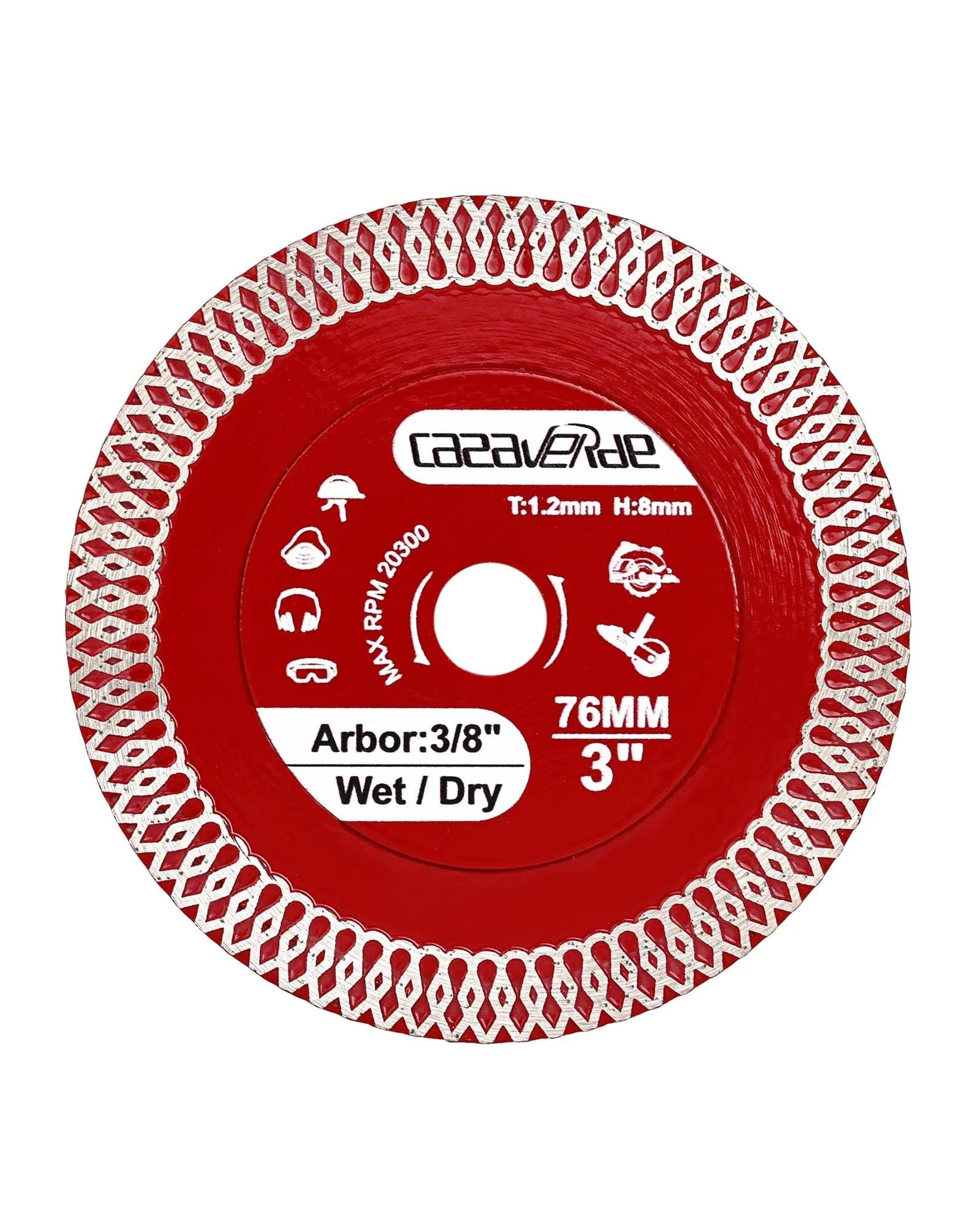 Casaverde 3" Diamond Blade with 3/8" Arbor, 2-Piece Set | Precision Cutting for Ceramic & Stone Tile