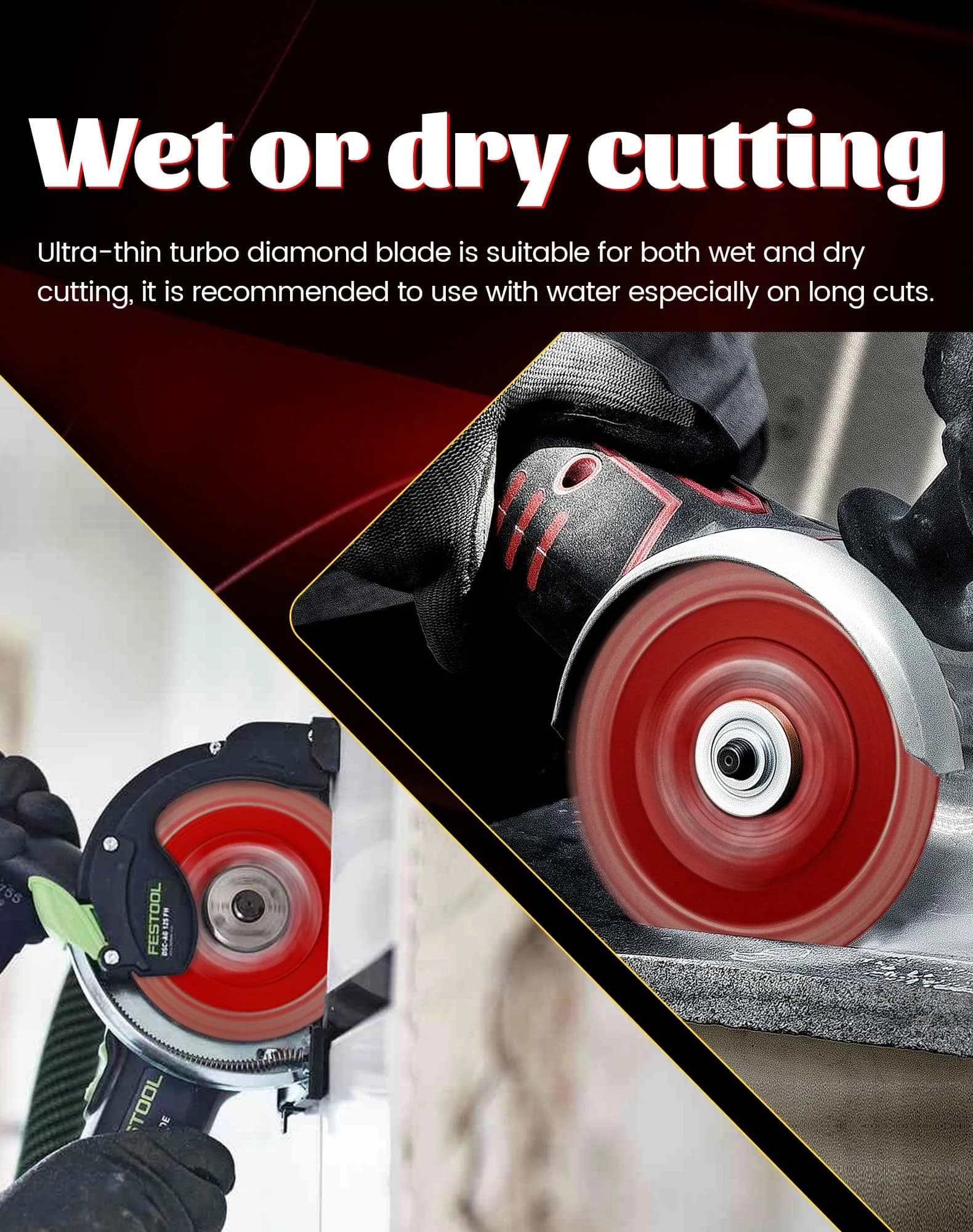 Casaverde 3" Diamond Blade with 3/8" Arbor, 2-Piece Set | Precision Cutting for Ceramic & Stone Tile - view 6
