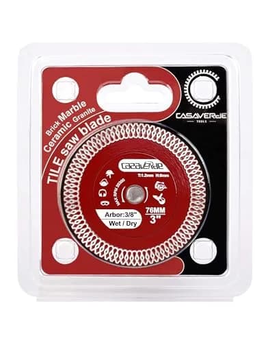 Casaverde 3" Diamond Blade with 3/8" Arbor, 2-Piece Set | Precision Cutting for Ceramic & Stone Tile thumbnail 7