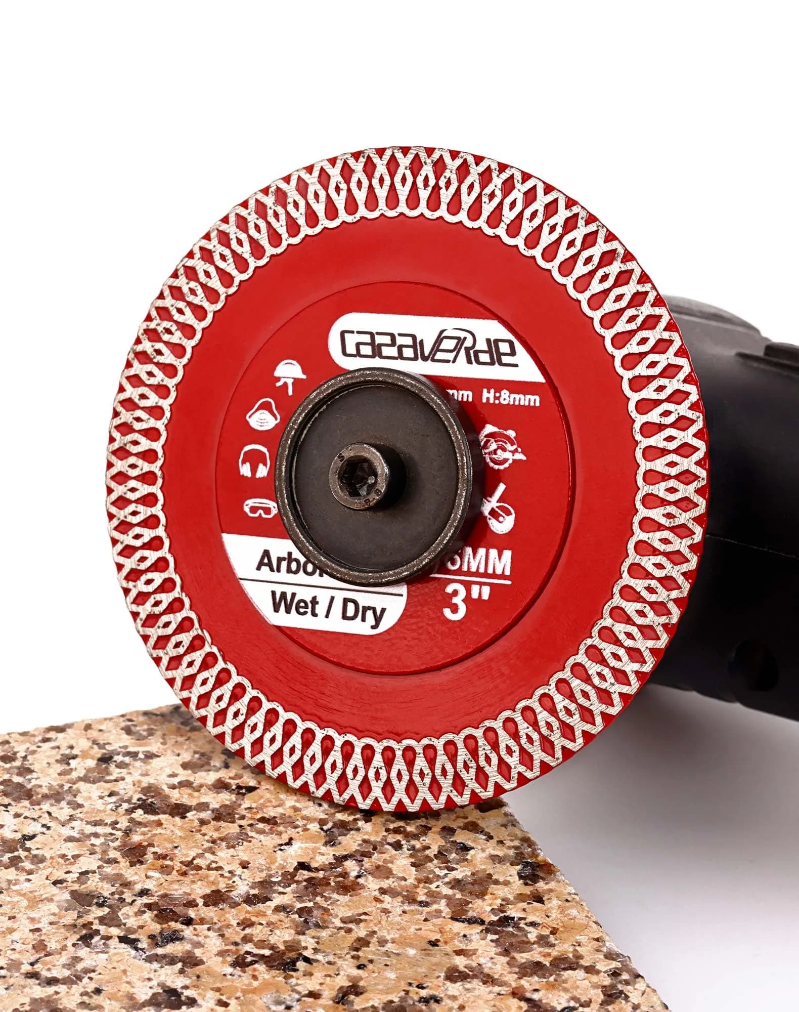 Casaverde 3" Diamond Blade with 3/8" Arbor, 2-Piece Set | Precision Cutting for Ceramic & Stone Tile - view 2