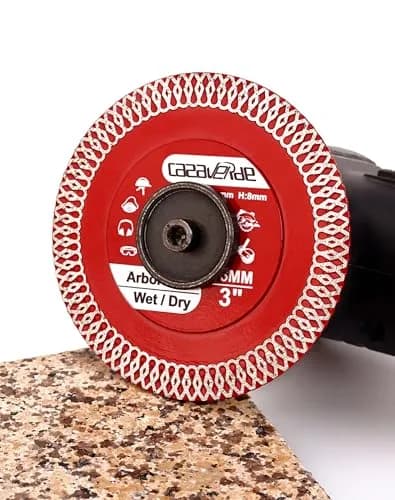 Casaverde 3" Diamond Blade with 3/8" Arbor, 2-Piece Set | Precision Cutting for Ceramic & Stone Tile thumbnail 2