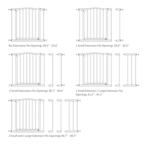 PETS TUFF Dog Gate 28" Tall, Self-Closing Steel Door & Child Lock | Wall-Friendly, Fits Most Doorways & Stairs thumbnail 8