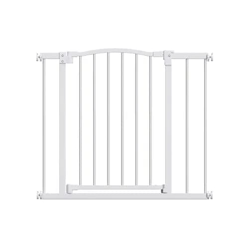 PETS TUFF Dog Gate 28" Tall, Self-Closing Steel Door & Child Lock | Wall-Friendly, Fits Most Doorways & Stairs thumbnail 2